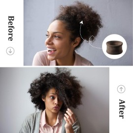 EBOOT 20 Pcs Large Cotton Stretch Hair Ties for Women Thick Heavy Bands Ponytail Holders Rope Headband for Curly Hair, 6.5 cm in Diameter