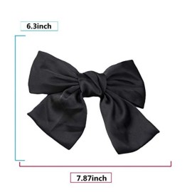 Hair Bows and Barettes Accessories - Bowknot French Clips for Women and Girls in Black