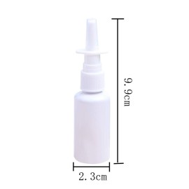 12 Pieces 15 ml Empty Plastic Nasal Spray Bottles Refillable Plastic Nasal Spray Bottles Pump Sprayer Mist Nose Spray Refillable Bottle, White