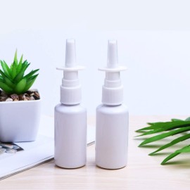 12 Pieces 15 ml Empty Plastic Nasal Spray Bottles Refillable Plastic Nasal Spray Bottles Pump Sprayer Mist Nose Spray Refillable Bottle, White