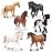 Terra by Battat - 6pcs Realistic Horse Figurines Set - 6-Inch Plastic Animal Toys with Arabian, Clydesdale, Paint Horses - Educational Farm Toys for Kids Ages 3+ - Party Favors & Gifts