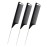 3Pcs Rat Tail Combs,Barber Styling Combs for Women,Anti Static Heat Resistant Hairdressing Comb (Black)