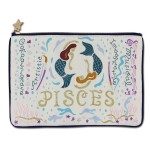Catstudio Astrology Zipper Pouch, Pisces Zodiac Sign, Celebrate February & March Birthdays with Travel Toiletry Bag, Ideal Gift for Pisces, Makeup Bag, Dog Treat Pouch, or Travel Purse