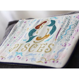 Catstudio Astrology Zipper Pouch, Pisces Zodiac Sign, Celebrate February & March Birthdays with Travel Toiletry Bag, Ideal Gift for Pisces, Makeup Bag, Dog Treat Pouch, or Travel Purse