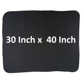 Baby Black Blank Receiving Blanket, 100% Cotton Fabric for 1-Pack Black (30 x 40 Inches / 100% Cotton Interlock)