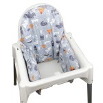 ZARPMA Inflatable Inner Cover for IKEA Antilop Highchair,Cotton Fabric (Not Included Inflatable Inner,Cover Only) (Grey)
