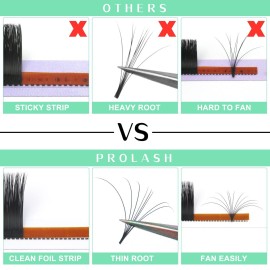 Easy Fan Volume Lashes D-0.03-9-16 Volume Lash Extensions Flowering Lash Extensions .03 .05 .07 .10 Rapid Blooming Eyelash Extensions C D curl Rapid Blooming Lashes(D-0.03,9-16mix)