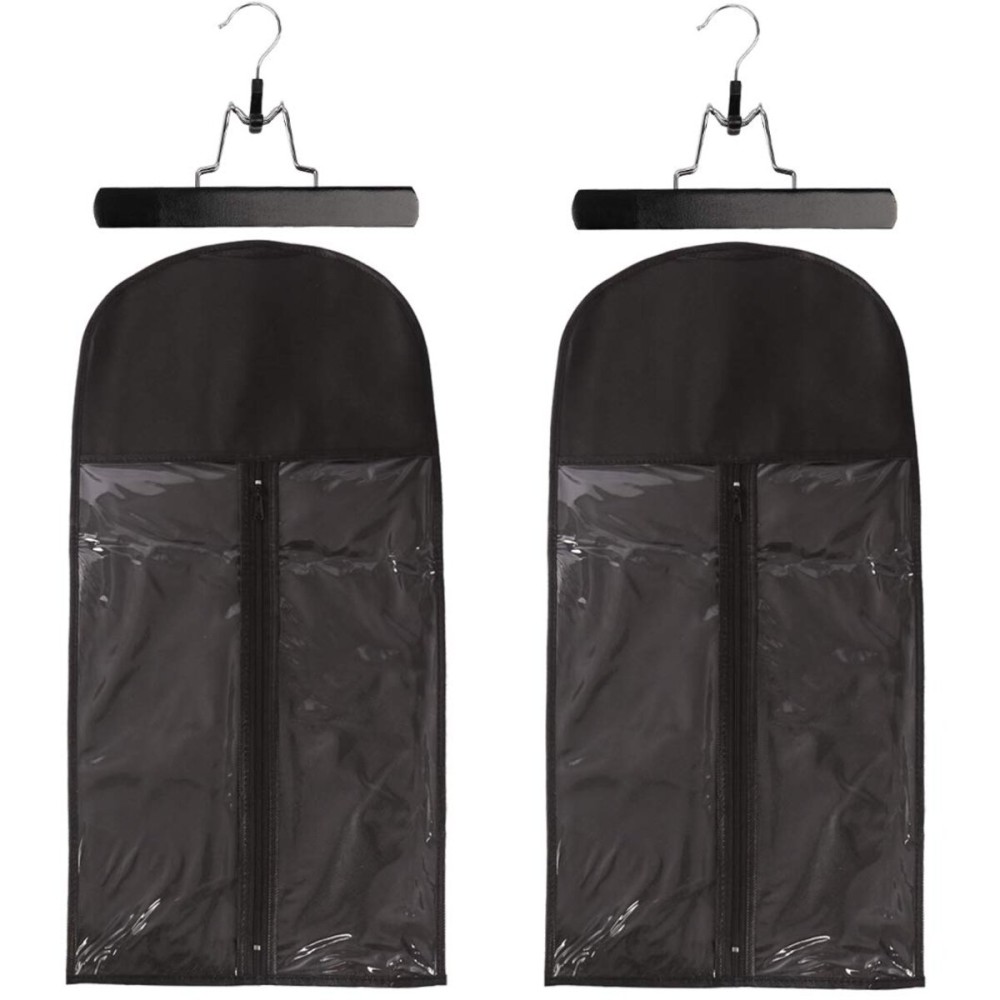 2 Pack Hair Extension Storage Bag Hair Extension Hanger Strong Holder Dust-Proof Portable Suit with Transparent Zip Up Closure- Lightweight, Waterproof and Portable (Black) 2 Pack Hair Extension Storage Bag Hair Extension Hanger Strong Holder Dust-Proof Portable Suit with Transparent Zip Up Closure- Lightweight, Waterproof and Portable (Black)