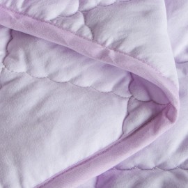 BEDSUM 100% Brushed Microfiber Down Alternative Toddler Comforter, Ultra Soft Lightweight and Warm Breathable Crib Quilted Blanket for Nursery Stroller Bed, 39x47 Inches, Light Purple