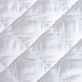 BEDSUM 100% Brushed Microfiber Down Alternative Toddler Comforter, Ultra Soft Lightweight and Warm Breathable Crib Quilted Blanket for Nursery Stroller Bed, 39x47 Inches, White