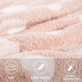 Kid Nation Super Soft Baby Blanket with Heart Light Pink 30 x 40 inch