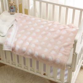 Kid Nation Super Soft Baby Blanket with Heart Light Pink 30 x 40 inch