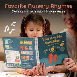 Cali\'s Books You are My Sunshine Nursery Rhymes | Interactive Sound Book | Musical Toys for Toddlers 1-3 | Sound Book for Babies and Toddlers | Interactive Baby Learning Toy.