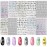 EBANKU Nail Letter Stickers, Nail Stickers for Nail Art 10 Sheets 5colors Self-Adhesive Old English Nail Sticker 3D Words Alphabet Nail Decals for DIY Women Nail Decoration