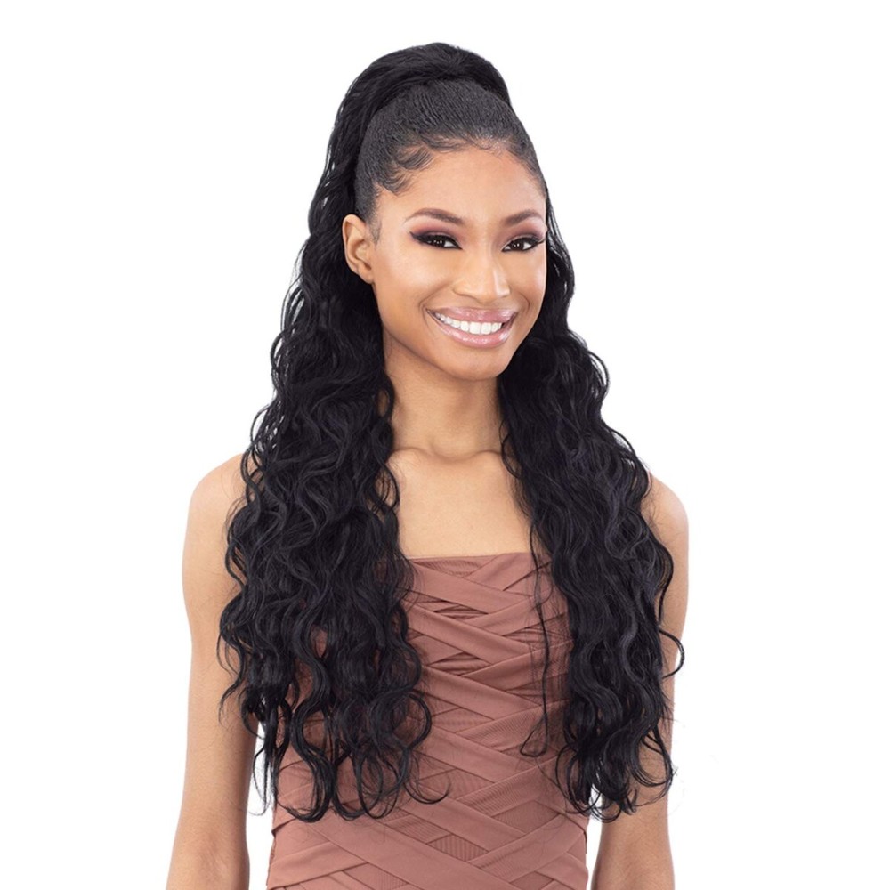 Shake N Go Organique Pony Pro Mastermix Ponytail - KING WAVE 28 (1 Jet Black) Shake N Go Organique Pony Pro Mastermix Ponytail - KING WAVE 28 (1 Jet Black)