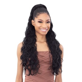 Shake N Go Organique Pony Pro Mastermix Ponytail - KING WAVE 28 (1 Jet Black)