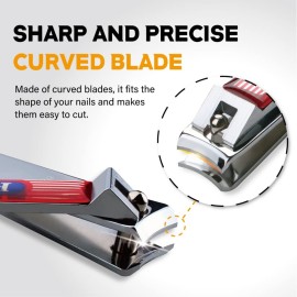 [Made in Korea] ROYAL Wide Jaw Toenail Clipper for Thick Toenails or Tough Fingernails, Large Toenail Clippers for Men, Seniors, Adults EM-3