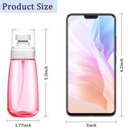 Cosywell Fine Mist Spray Bottle 3.4oz/ 100ml Empty Cosmetic Refillable Travel Containers Plastic Hair Spray Bottle Sprayer for Perfume Skincare Makeup Lotion (6color2purple)