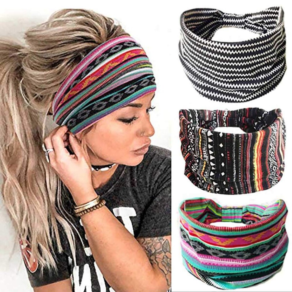 YBSHIN Boho Wide Headbands Stripe Head Wraps Knoted Hair Wears Turban Yoga Sweatbands Elastic Floral Printed Head Scarfs Stretch Cloth Hair Bands for Women and Girls 3Pcs (A) YBSHIN Boho Wide Headbands Stripe Head Wraps Knoted Hair Wears Turban Yoga Sweatbands Elastic Floral Printed Head Scarfs Stretch Cloth Hair Bands for Women and Girls 3Pcs (A)