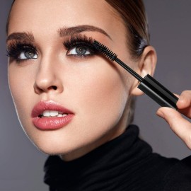 25 Pieces 10 ml Empty Mascara Tubes Wand Empty Eyelash Bottle Clear Refillable Mascara Container with 4 Pieces Funnels Transfer Pipettes for Castor Oil and DIY Cosmetics(Black)