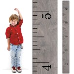 HEADWATERS STUDIO Wooden Growth Chart for Wall-Kids Sizing Chart, Height Measurement for Wall, Kids Height Wall Chart, Kids Height Ruler, Height Growth Chart for Kids - Love Grows Here Gray (63x6.7)