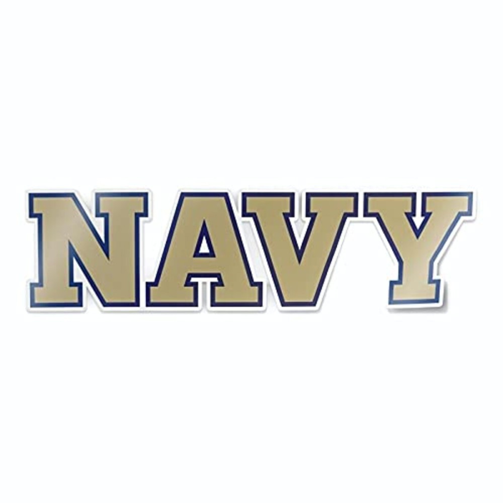 Nudge Nudge Printing US Naval Academy Block Navy Logo Car Decal Bumper Sticker