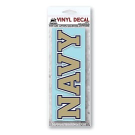 Nudge Nudge Printing US Naval Academy Block Navy Logo Car Decal Bumper Sticker
