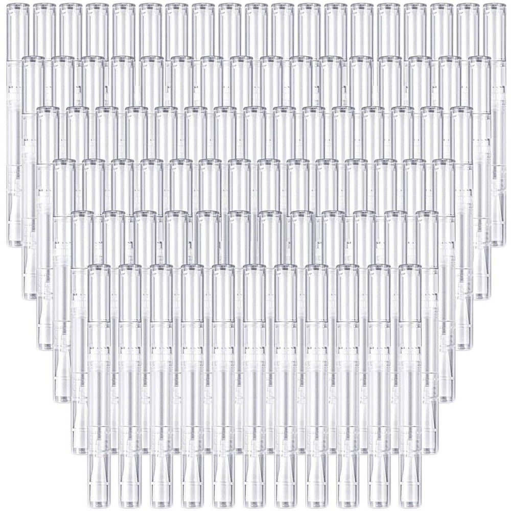 100 Pack 3Ml Transparent Twist Pens Empty Nail Oil Pen Brush, Cuticle Oil Pen Cosmetic Lip Gloss Container Applicators 100 Pack 3Ml Transparent Twist Pens Empty Nail Oil Pen Brush, Cuticle Oil Pen Cosmetic Lip Gloss Container Applicators