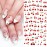 2Sheets Cherry Peach Fruit Cute Type Nails Art Manicuring 3D Cherry Fruits Nail Decals Decorations 3D Cute Type Nail Sticker for Nails Tips Beauty DIY Design (cherry nail stickers)