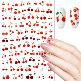 2Sheets Cherry Peach Fruit Cute Type Nails Art Manicuring 3D Cherry Fruits Nail Decals Decorations 3D Cute Type Nail Sticker for Nails Tips Beauty DIY Design (cherry nail stickers) 2Sheets Cherry Peach Fruit Cute Type Nails Art Manicuring 3D Cherry Fruits Nail Decals Decorations 3D Cute Type Nail Sticker for Nails Tips Beauty DIY Design (cherry nail stickers)