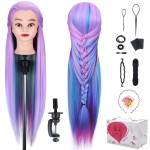 Mannequin Head, Beauty Star 29inch Hair Cosmetology Mannequin Head Hair Practice Cosmetology Hair Doll Heads Styling Hairdressing Training Braiding Heads with Clamp Holder and Tools