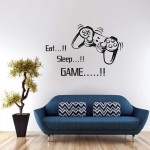 SITAKE Game Room Decor, EAT Sleep Game Repeat Boys Room Decorations for Bedroom, Kids Wall Decor and Wall Stickers for Playroom, 22.0  22.0 Inch (Style 1)
