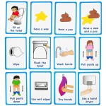 My Toilet Routine Cards 12 Flash Cards for Visual aid Special Ed, Speech Delay Non Verbal Children and Adults with Autism or Special Needs