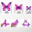 60PCS Butterfly Wall Decals - 3D Butterflies Decor for Wall Removable Mural Stickers Home Decoration Kids Room Bedroom Decor (Green)
