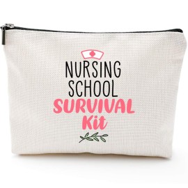 Nursing Survival Kit-Nurse Gifts,Nursing Student Gifts for Women,Nurse Practitioner Gifts,Best Nurse Ever, Waterproof Cosmetic Bag