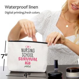 Nursing Survival Kit-Nurse Gifts,Nursing Student Gifts for Women,Nurse Practitioner Gifts,Best Nurse Ever, Waterproof Cosmetic Bag
