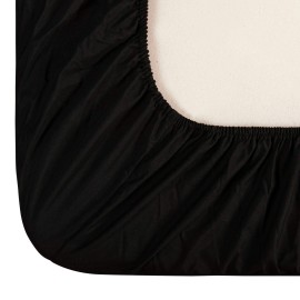 BEDSUM Microfiber 2 Pack Toddler Fitted Crib Sheets, Super Soft and Cozy Baby Sheets for Standard Crib and Toddler Mattresses, 28x52 Inches, Black