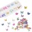 48 Pcs 3D Butterfly Nail Charms, Glitter Clear Butterfly Nail Art Charms, Colorful Charms for Acrylic Nails Art Supplies DIY Crafts Accessories