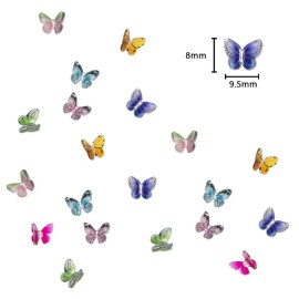 48 Pcs 3D Butterfly Nail Charms, Glitter Clear Butterfly Nail Art Charms, Colorful Charms for Acrylic Nails Art Supplies DIY Crafts Accessories 48 Pcs 3D Butterfly Nail Charms, Glitter Clear Butterfly Nail Art Charms, Colorful Charms for Acrylic Nails Art Supplies DIY Crafts Accessories