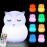 Glinrui Large Owl Night Lights for Kids LED Nursery Lamp Children\'s Room Moon Bedside Lamp, Changeable Brightness & Color Child Table Night-Light, Lighting for Travel and Camping Child Gift - Large