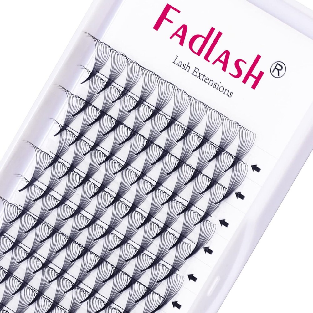 Premade Fans Eyelash Extensions 10D 0.07 15mm Volume Lash Extensions D Curl Short Stem Premade Lash Fans Eyelash Extension Supplies (10D-0.07-D, 15mm)