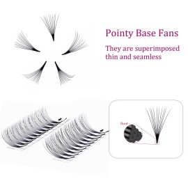 Premade Fans Eyelash Extensions 10D 0.07 15mm Volume Lash Extensions D Curl Short Stem Premade Lash Fans Eyelash Extension Supplies (10D-0.07-D, 15mm)