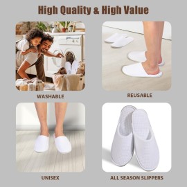 Anmerl 10 Pairs Spa Slippers for Women and Men, Universal Bulk Disposable Hotel Slippers, Non-Slip Washable Breathable Soft Comfortable House Slippers for Guest Wedding Party Travel Anmerl 10 Pairs Spa Slippers for Women and Men, Universal Bulk Disposable Hotel Slippers, Non-Slip Washable Breathable Soft Comfortable House Slippers for Guest Wedding Party Travel