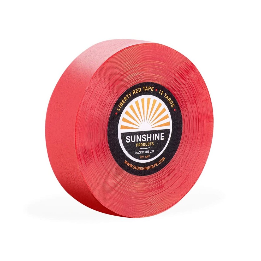 Sunshine Tape | Liberty Red Liner Wig Adhesive Tape Roll | 3/4 x 12 YDS | Hair System Tape, Toupee