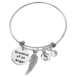 Vadaka Baby Memorial Gift Bracelet Memorial Bracelet for Grandma Loss of Child Grandchild Gift Miscarriage Jewelry for Infant Loss Sympathy Remembrance Gift Miscarriage Keepsake