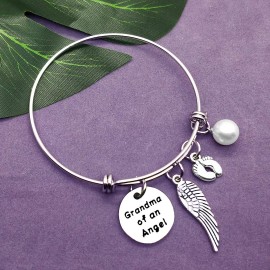 Vadaka Baby Memorial Gift Bracelet Memorial Bracelet for Grandma Loss of Child Grandchild Gift Miscarriage Jewelry for Infant Loss Sympathy Remembrance Gift Miscarriage Keepsake