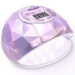 Easkep UV Light for Nails Lamp - 86W UV LED Nail Lamp Gel Nail Polish Curing Dryer for Salon 4 Timer Setting Auto Sensor Machine (Taro)