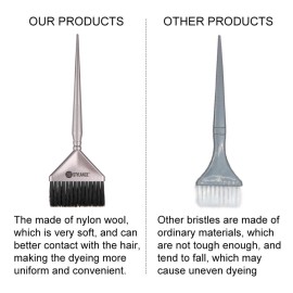 3 Pieces Hair Color Tool Set - Brush Kit for Salon & DIY Hair Coloring (Silver, Rose Gold, Gold)