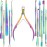 12 Pieces Cuticle Nippers Cuticle Pusher Ingrown Nail Kit Triangle Nail Polish Remover Nail Cleaner Fork Nail File Lifter Cuticle Peeler Scraper for Fingernail Toenail Manicure(Rainbow)