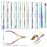 12 Pieces Cuticle Nippers Cuticle Pusher Ingrown Nail Kit Triangle Nail Polish Remover Nail Cleaner Fork Nail File Lifter Cuticle Peeler Scraper for Fingernail Toenail Manicure(Rainbow)